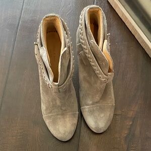 Rag & Bone Stylish Gray Suede Ankle Boots